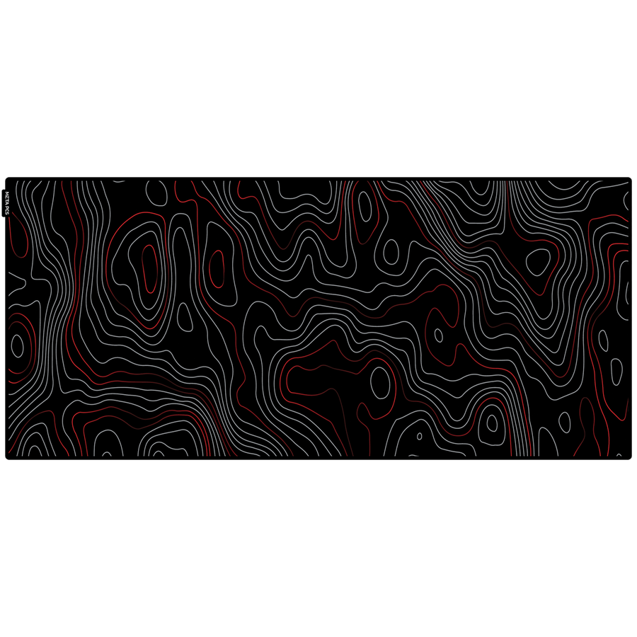 Topographic Deskmat - Black 900x400mm