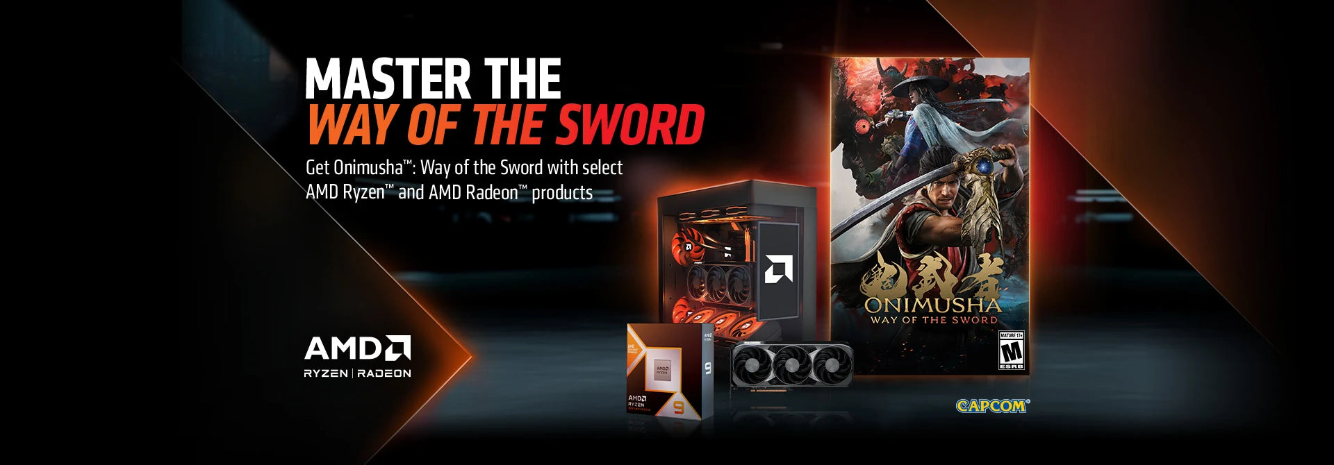 Master the Way of the Sword — get Onimusha: Way of the Sword with select AMD Ryzen and AMD Radeon products