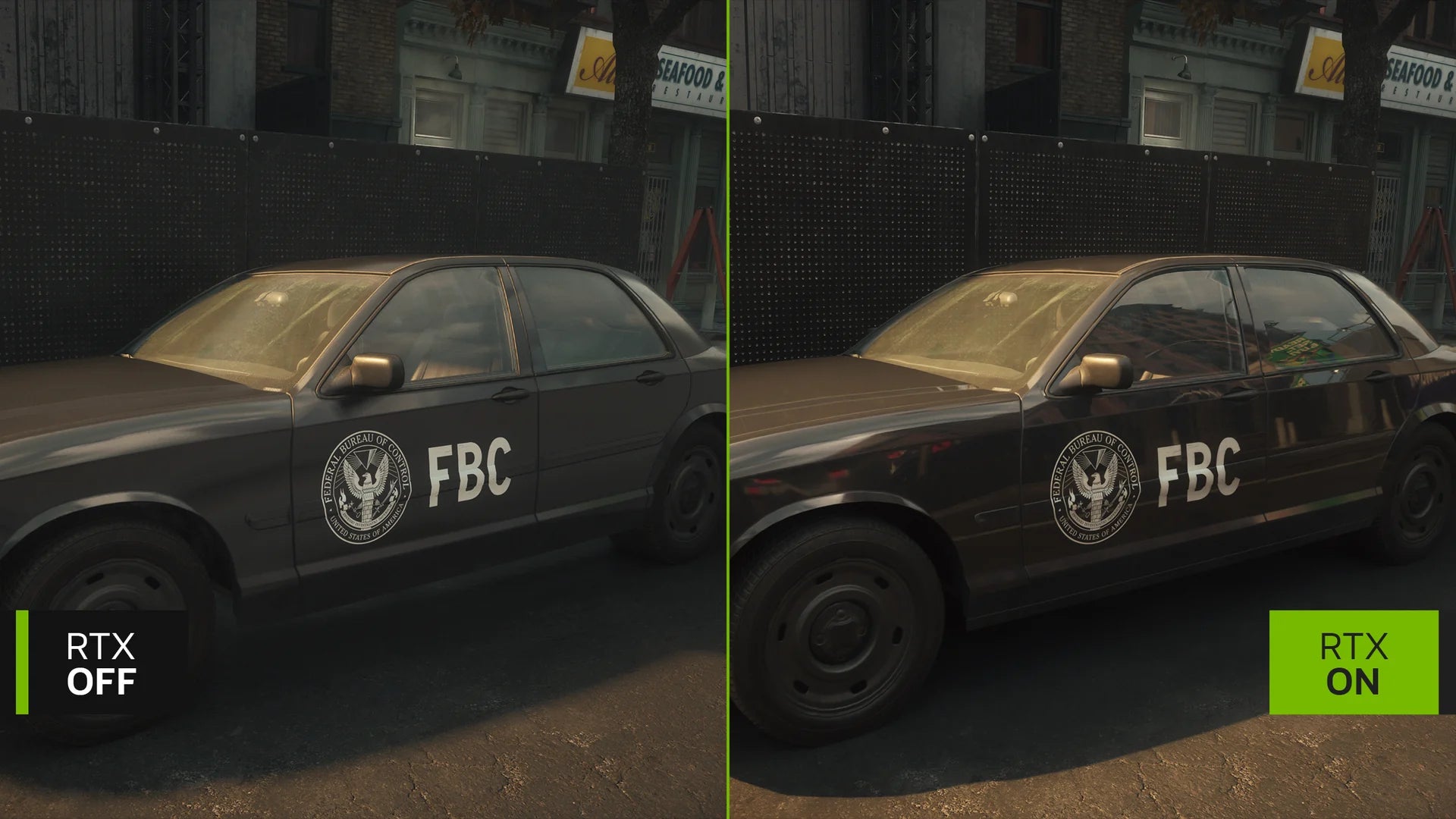 CONTROL Resonant path tracing comparison, RTX off versus RTX on