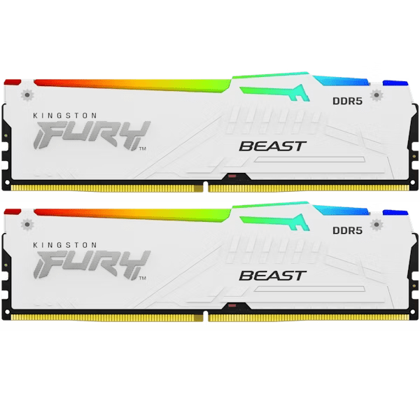 32GB Kingston FURY Beast DDR5 6000MT/s (2x16GB) - White